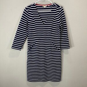 Boden nautical striped dress j0235 navy white